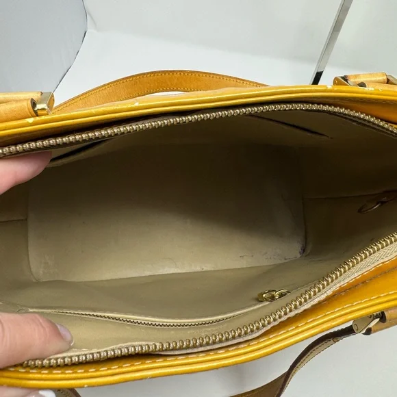 Louis Vuitton Vernis Houston Bag Mustard #TH0978 - Picture 5 of 9